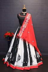 Black And White Lehenga Choli