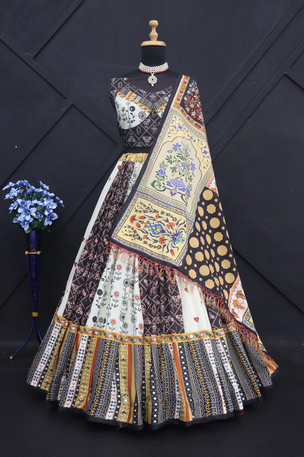 Black & White Lehenga Choli