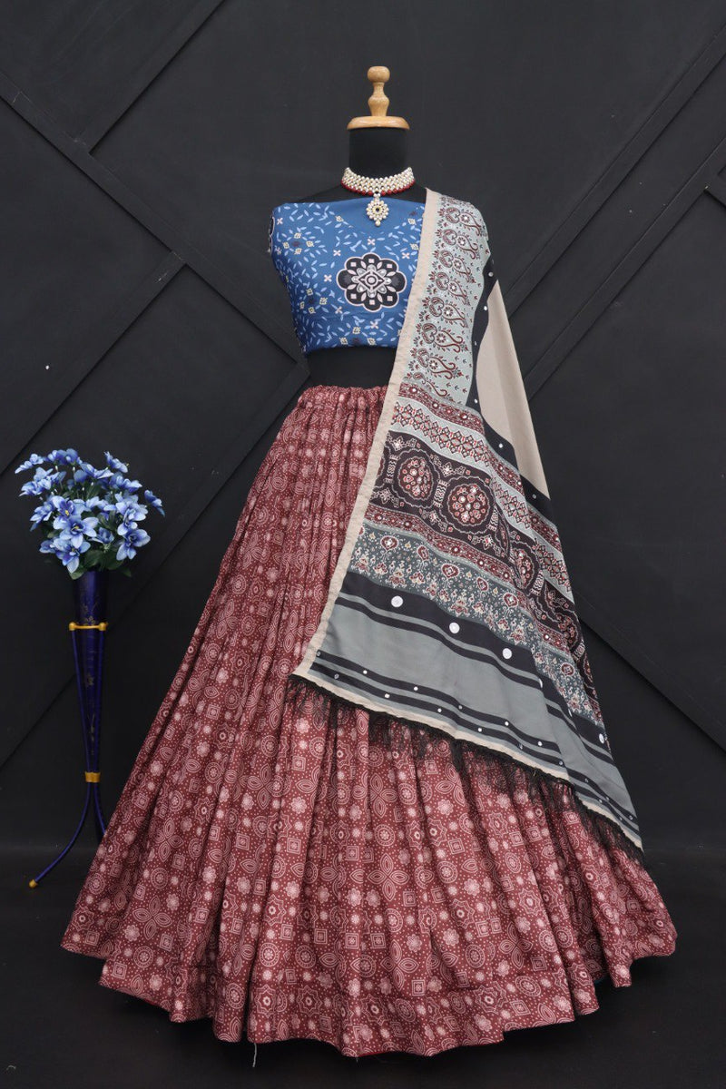 Maroon lehenga choli 