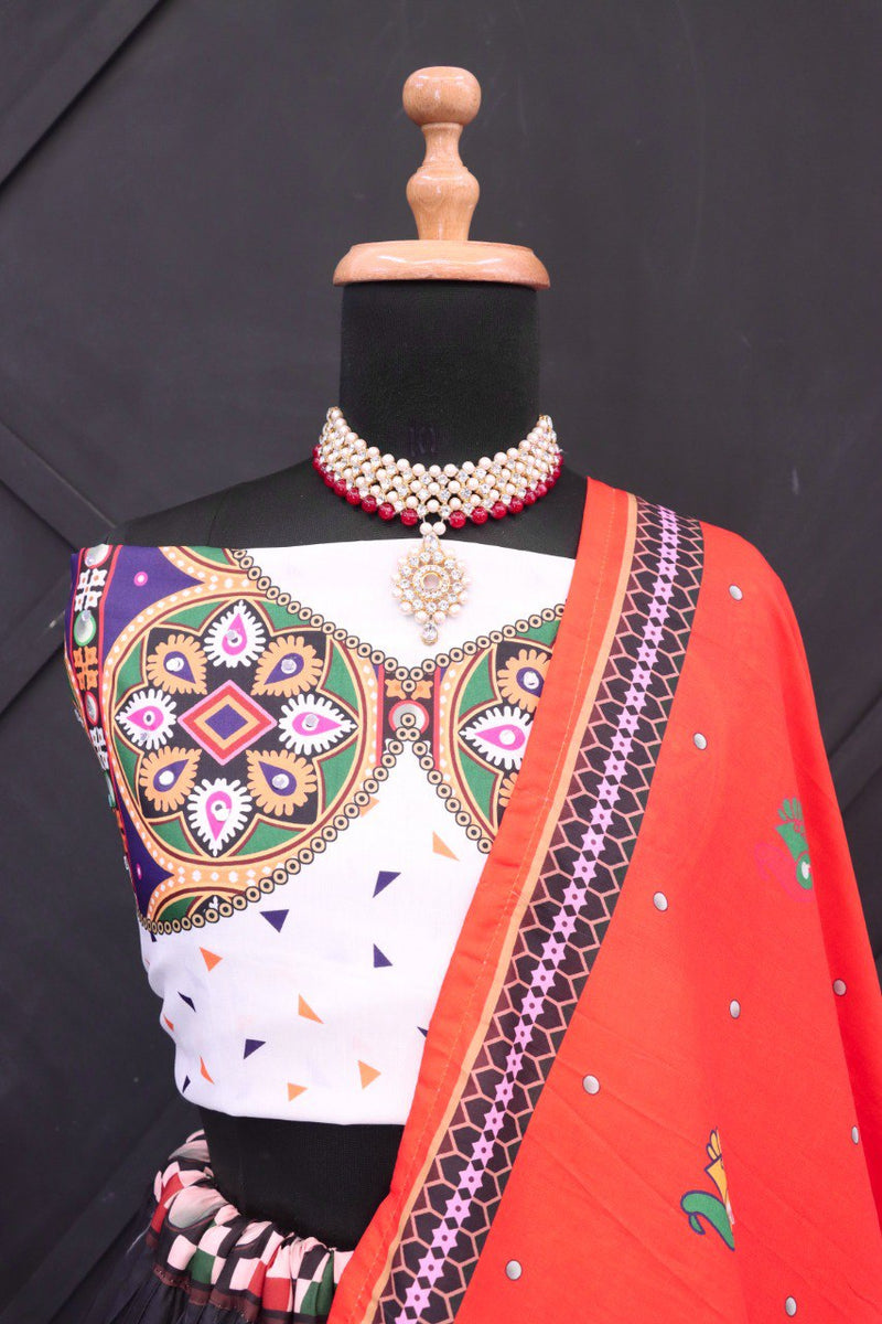 Black Beutiful Printed Design Lehenga Choli